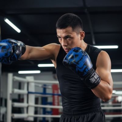 Gant de boxe crane bleu