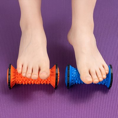 2 rouleaux de massage bleu et orange