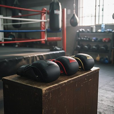 Gant de mma banc de bois