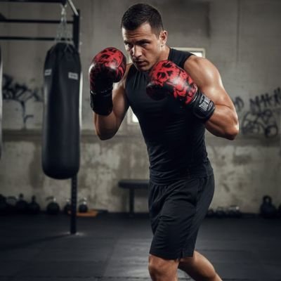 Gant de boxe crane rouge