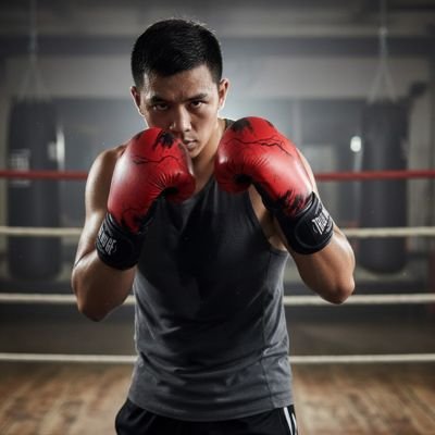 Gant de boxe rouge tempete