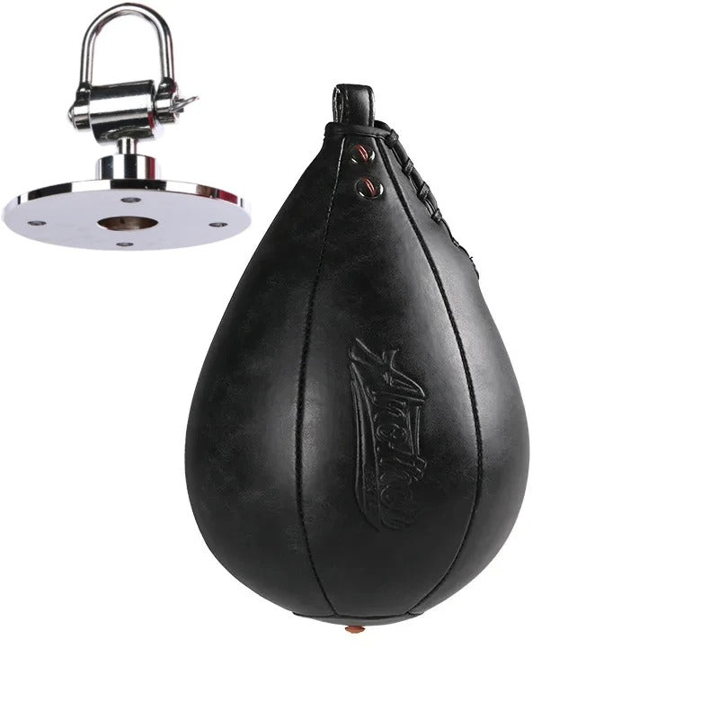 punching ball rotation 360 professionnel noir avec attache
