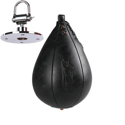 punching ball rotation 360 professionnel noir avec attache
